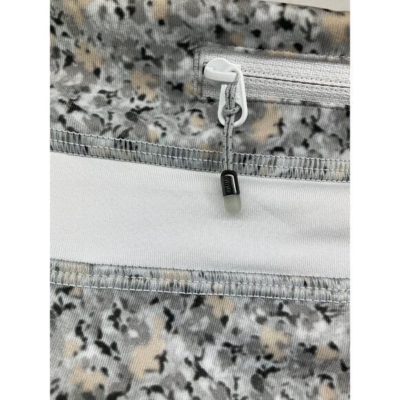 Lululemon Crop Yoga Pants work out leggings L10 gray beige key pockets - Picture 3 of 8